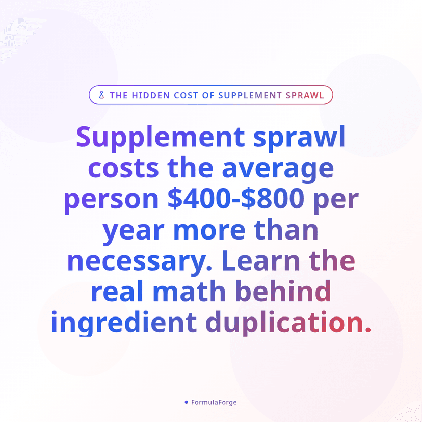The Hidden Cost of Supplement Sprawl: Why 12 Pills Are Costing You More